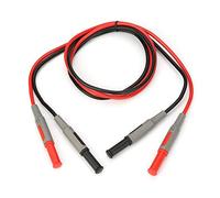 CHICIRIS Fil de Test de Fiche Banane P1032 de 4 Mm, Fil de Silicone Flexible à Double Isolation avec Capuchon de Protection Standard, pour Sondes Multimètre et Connexion par Clips
