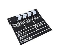 CHICIRIS Film Cut Prop Wooden Réalisateur Clapperboard TV Movie Clapper Board Pure Manual Craft Version Anglaise pour la publicité Cosplay Background