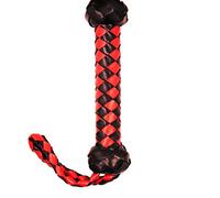 CHICIRIS Fouet D'équitation Noir, Fouet de Jeu en Simili Cuir pour L'entraînement des Chevaux avec Poignée Confortable, Longueur Totale de 23,4 Pouces, Poignée de 6,5 Pouces (Rouge + Noir)