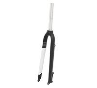 CHICIRIS Fourche Avant de Vélo de Montagne, Fourche de Vélo Rigide en Alliage D'aluminium AL6069 avec Soudure en écailles de Poisson à Haute Température, pour Frein à Disque VTT 26 27,5 (Noir Blanc)