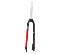 CHICIRIS Fourche Avant de Vélo de Montagne, Fourche de Vélo Rigide en Alliage D'aluminium AL6069 avec Soudure en écailles de Poisson à Haute Température, pour Frein à Disque VTT 26 27,5 (Noir Rouge)