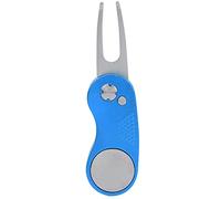 CHICIRIS Fourche de Pliable en Métal, Outil de Divot de en Acier Inoxydable 3cr13 avec Marqueur de Balle Magnétique sur Le côté, Accessoire de Réparation de Poche Portable de 11 Cm pour Les Joueurs