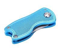 CHICIRIS Fourche Verte de, Outil Pliable en Acier Inoxydable avec Marqueur de Balle Magnétique, Conception Compacte pour l'entretien des Parcours (Blue)