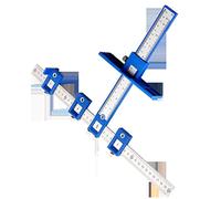 CHICIRIS Gabarit de Cheville Compact pour le Travail du Bois, avec Matériau en Acier au Carbone de qualité Supérieure, adapté au Transport en Extérieur