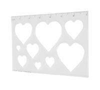 CHICIRIS Gabarit de Perçage avec Règle Transparente (Loving Heart 9 in 1)