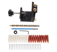 CHICIRIS Gabarit de Trou de Poche, Guide de Perçage de Précision en Aluminium, Accessoire Complet Réglable, Outil de Travail du Bois pour L'assemblage de Meubles, Bricolage, Menuiserie,