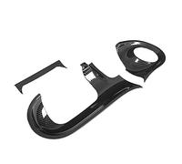 CHICIRIS Garniture de Tableau de Bord en Fibre de Carbone, Cadre de Tableau de Bord ABS 3 Pièces avec Revêtement UV, Installation Facile du Ruban Adhésif pour Smart Fortwo Forfour LHD 2015 à 2021