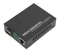 CHICIRIS Gigabit SFP à RJ45 10 100 1000Base TX à 1000Base FX Fibre Media Converter avec Convertisseur de Support de Logement en Métal Durable pour la Surveillance de L'état du Réseau