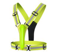 CHICIRIS Gilet de Course Réfléchissant, Gilet Lumineux LED Rechargeable par USB avec Sangles élastiques Réglables, Haute visibilité jusqu'à 300 M, ABS Léger pour la Course de Nuit, Le Cyclisme,