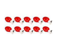 CHICIRIS Gobelets à Eau Automatiques pour Poulet, 10 Pièces, Bols à Boire Durables et Faciles à Installer pour Volailles, Poulets, Canards, Oies, en Plastique Sûr (Grand Bol Rouge)