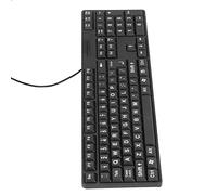 CHICIRIS Grand clavier imprimé pour les personnes âgées 104 touches Plug and Play Clavier USB ABS pour ordinateur portable