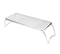 CHICIRIS Grille de Cuisson pour Barbecue en Acier Inoxydable, Grille de Feu de Camp Pliable pour le Camping, Supportable de 44,1 Lb, Idéale pour les Excursions, 1 Ensemble de Sac de Rangement Inclus