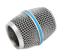 CHICIRIS Grille en Maille à Tête Sphérique de Microphone avec Filtre en Mousse Intérieur pour Beta87A, Grille de Micro de Remplacement en Acier Inoxydable, qualité Sonore Claire, pour les