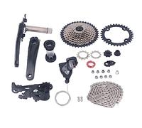 CHICIRIS Groupe de Vélo 10 Vitesses, Composants en Alliage d'aluminium, Dérailleur Arrière Léger et Pédalier pour Vélos de Montagne et de Route (Plateau 34T)