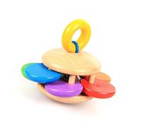 CHICIRIS Hochet pour bébé, Jouet de Dentition en Bois Massif pour Nourrissons de 0 à 12 Mois avec Conception Facile à Prendre en Main, Jouet de Développement Sensoriel Vibrant pour Nouveau-nés,