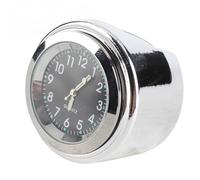 CHICIRIS Horloge de Montage pour Moto, Barre de Poignée en Aluminium Robuste pour Guidon de 22 à 25 Mm, Affichage de L'heure Fiable, Design Cool pour Les Cyclistes (Black)