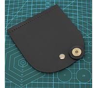 CHICIRIS Housse à Rabat en Croûte de Cuir pour Sac à Main élégant, Pièces pour Sac à Bandoulière, Accessoires Faits à la Main, Marron, Noir, Rouge, Saumon, Rose, Beige, 12,6 X 13,7 Cm (Black)