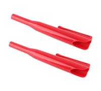 CHICIRIS Housse pour Crayon de Charpentier, 2 Pièces, Gaine de Protection Antidérapante en ABS avec de Poche, pour Crayon à Nez Long et de Marquage (rouge)