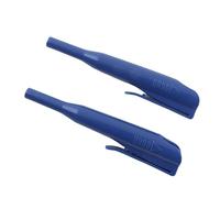 CHICIRIS Housse pour Crayon de Charpentier, 2 Pièces, Gaine de Protection Antidérapante en ABS avec de Poche, pour Crayon à Nez Long et de Marquage (BLUE)