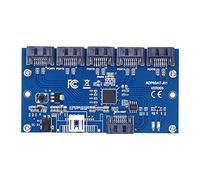 CHICIRIS Hub de Carte de Convertisseur Multiplicateur de Port avec Connexion Haute Vitesse, Prise en Charge du Remplacement à Chaud, Entrée d'alimentation CC, Compatible avec 7/XP/Vista/8/10