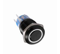 CHICIRIS Interrupteur à Bouton-poussoir LED de Haute qualité de 19 Mm, Loquet Autobloquant étanche pour équipement électrique (WHITE)