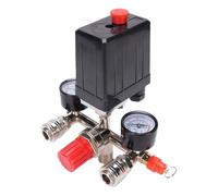 CHICIRIS Interrupteur de Pression du Compresseur D'air, Régulateur de Collecteur Vertical 175 Psi avec des Jauges de Régulateurs de Commande de Vanne, Installation Facile