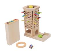 CHICIRIS Jeu de Conseil en Bois 3 sur 1 Jeu de Dés en Bois coloré, Jouets Mathématiques pour Le Jeu Interactif Familial, Comptage Amusant des Jouets pour L'apprentissage du Développement