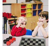 CHICIRIS Jeu de Dames Géantes, Matériau en Peluche, 3 Jeux en 1, Améliore les Capacités de Réflexion, Amusant en Intérieur et en Extérieur pour les Familles et les Enfants (chiffre)