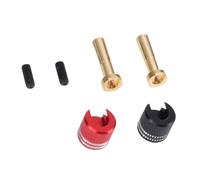 CHICIRIS Jeu de Fiches Banane pour Dissipateur Thermique RC, Connecteurs de Refroidissement de Moteur en Alliage avec Fiches de 4 Mm pour Voitures sur Chenilles 1/10 RC, Paire Noire et Rouge