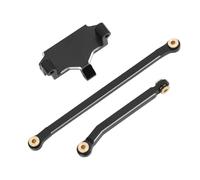 CHICIRIS Jeu de Maillons de Direction à Montage Servo en Alliage D'aluminium, Pièces de Mise à Niveau pour Voiture RC avec Matériau en Laiton, Compatible avec HOBBYPLUS 1/18 4WD CP18P (Black)