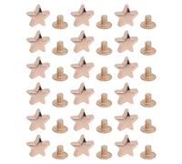CHICIRIS Jeu de Vis à Rivets en Cuir en Alliage de Zinc pour Projets Créatifs en Cuir, Kit de 50 Pièces avec Fixation Sécurisée pour Ceintures, Sacs à Main et Travaux Manuels, Motif étoile de 10 Mm