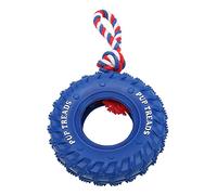CHICIRIS Jouet à Mâcher pour Chien, Jouet à Rapporter en Pneu en Caoutchouc, Matériau Sûr, Distributeur de Friandises Interactif pour Chiens de Taille Moyenne et Grande (Blue)