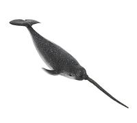 CHICIRIS Jouet Figurine de Narval en Plastique, Modèle Animal Océanique | Plastique Robuste Non Toxique, Surface Lisse sans Bavures, Jouet éducatif de Sensibilisation aux Espèces à Partir de 3 Ans