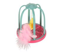 CHICIRIS Jouet pour Chat en Cage à Oiseaux, Jouet électrique Interactif pour Chat avec des Sons d'oiseaux Réalistes, pour Chats Adultes pour Réduire L'ennui et l'anxiété (Rouge)