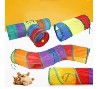 CHICIRIS Jouets pour Chats, Tunnel Pliable coloré à 3 Voies avec Balles de Jeu, Amusant et Spacieux pour Chats, Chatons et Petits Animaux de Compagnie