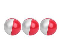CHICIRIS Jought avec des Balles Ensemble de 4 PU en Cuir Juggling Ball Variety Show Toss Ball pour Les Professionnels des Débutants Divertissement en Plein Air en Intérieur (Rouge/Argent)