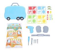 CHICIRIS Kit de Bloc de Construction de la Construction de Jouets à Forage électrique avec Divers Outils pour Les Enfants, Type d'article: Jouet de Construction de Forage électrique,