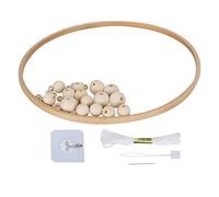 CHICIRIS Kit de Carillons éoliens en Perles de Bois DIY, Décoration Exquise Faite à la Main pour la Maison, la Pièce Modèle ou Le Magasin de Vêtements - Ensemble de Tailles de Couleur Bois pour