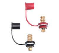 CHICIRIS Kit de chargeur de batterie, bouchon de boulon de 20 mm, connecteur de pont de charge pour camion, caravane, noir et rouge, pinces à télécommande