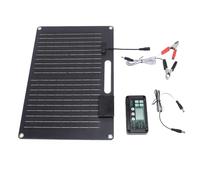 CHICIRIS Kit de Chargeur de Batterie de Panneau Solaire Fiable avec Deux Ports USB pour les Applications de Bateau et de Camping-car dans les Systèmes 12 V/24 V, Noir