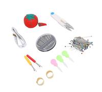 CHICIRIS Kit de Coussin D'épingles à Coudre, Ensemble D'outils de Couture de Tomate Mignon pour les Projets Artisanaux avec Aiguilles Auto-enfilantes et épingles à Tête Sphérique en Verre