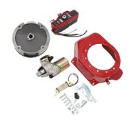 CHICIRIS Kit de Démarrage électrique, Couvercle de Volant d'allumage de Moteur de Démarreur en Métal ABS, Comprend une Bobine de Charge de Boîtier de Commutation, Installation Facile pour Moteurs