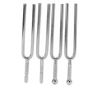CHICIRIS Kit de Diapasons en Métal 4 Pièces, Ensemble d'outils de Réparation d'Instruments à Pas Standard, Argent, tonalité Précise, Rangement Compact, pour l'entretien des Instruments,