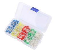 CHICIRIS Kit de Diode électroluminescente, Lampes Rondes, 5 Couleurs, 3mm | Forte transmission lumineuse, fortement recommandé pour le bricolage, divers cas d\'utilisation, indicateurs de signal