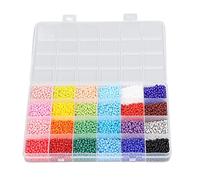 CHICIRIS Kit de Fabrication de Bijoux, Perles de Rocaille en Verre, Couleurs Vives, pour Bracelets, Boucles D'oreilles, Colliers, Artisans
