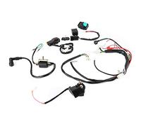CHICIRIS Kit de Faisceau de Câblage de Moteur de Démarrage électrique en PVC ABS avec Fil d'allumage et unité CDI pour 50 110 125 PIT Quad Dirt Bike ATV Interrupteur de Guidon e Bobine