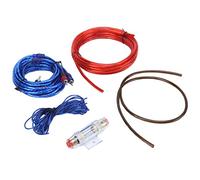 CHICIRIS Kit de Fil d'alimentation D'amplificateur, Câblage Métallique ABS à Haute conductivité pour Caisson de Basses de Klaxon D'amplificateur de Jeu de Voiture, avec Protection de