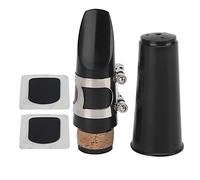 CHICIRIS Kit D'embouchure de Clarinette, Coussins de Ligature ABS, Capuchon D'anches, Accessoires D'instruments de Musique avec Texture Lisse, pour Débutants et Entraîneurs (BLACK)