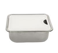 CHICIRIS Kit d'évier de Cuisine en Acier Inoxydable pour Camping-car, évier de Lavabo en Acier Inoxydable 304 380 X 275 X 140 Mm avec Planche à Découper en Acrylique, Bol Simple pour Camping-car,