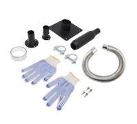 CHICIRIS Kit D'extension D'échappement de Générateur, Réduction du Bruit en Acier Inoxydable isolé Via Une Plaque de Montage Murale, avec Adaptateurs Universels pour la Plupart des